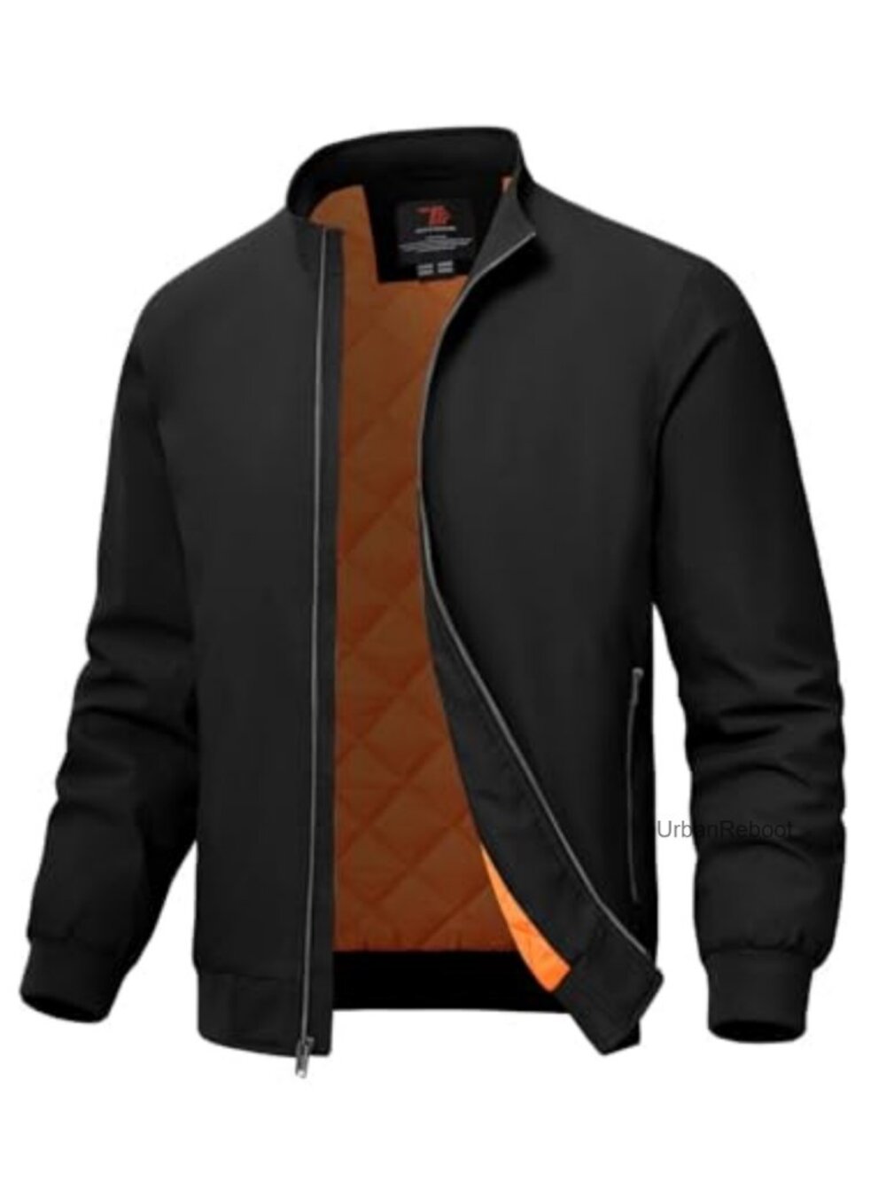 Men's Winter Bomber Jacket Warm Padded Windbreaker Zip Up Casual Coat